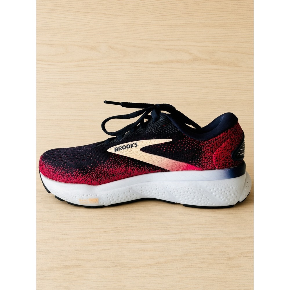 Brooks Ghost 16 Womens Running Shoes 7.5 Extra Wide 2E Pink Navy 1204072E422